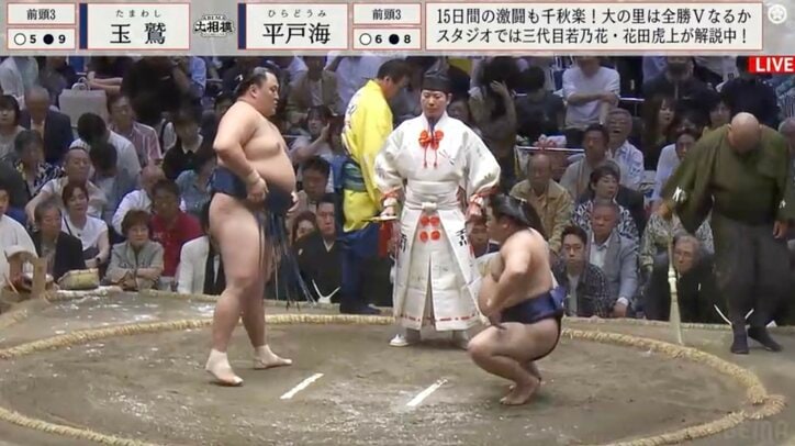 元横綱若乃花が発見！相撲愛溢れる芸能人の存在感に会場沸かせ！五月場所千秋楽の裏側