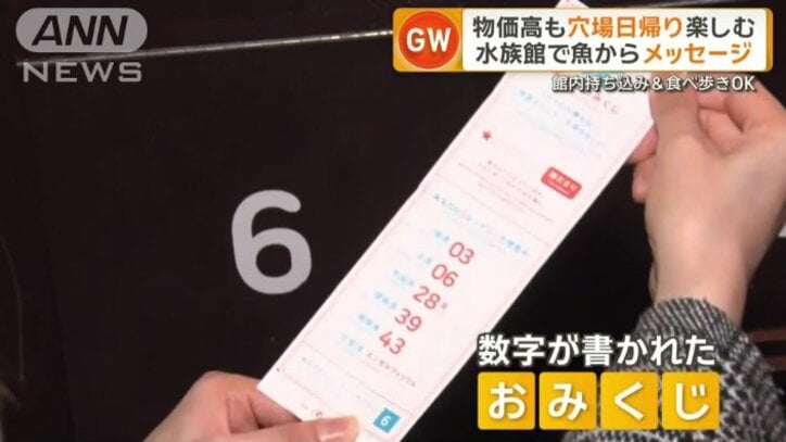 数字の書かれた「おみくじ」