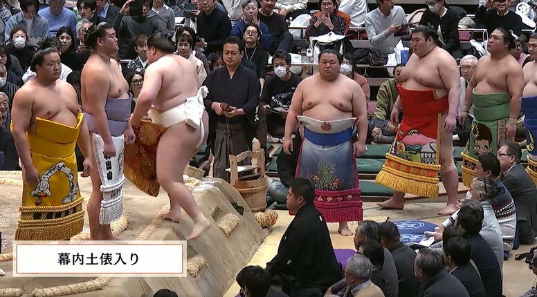 あれ、人気力士の化粧まわしに著名人のイラストが… 幕内土俵入りでファン驚きの一コマ