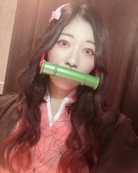 松井珠理奈、アニメ「鬼滅の刃」禰豆子コスプレを公開！