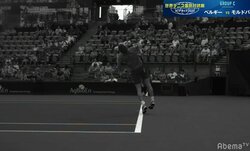 ビデオ判定が白黒で“微妙”すぎて…実況がさじ投げる「わからへんやん！」【ATPカップ】