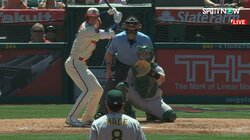 実況アナも「行ったか！行ったか！？行かない～！！」と絶叫 大谷翔平、今季7号＆サイクル安打寸前の特大飛球 本人も「もうっ！」な表情