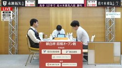 佐々木勇気八段が4強一番乗り！前年覇者の永瀬拓矢九段を破り初の準決勝進出／将棋・朝日杯