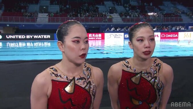 「悔しい気持ちでいっぱい」女子デュエット小林・佐藤コンビ、アクロ失敗で大幅減点、メダルを逃す「落ち着きがないままリフトに入ってしまった」 5枚目