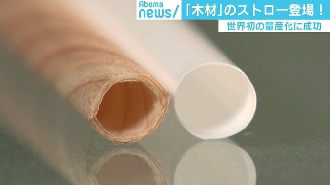 世界初の“量産化”に成功、被災地の倒木や間伐材から作る「木材ストロー」が登場 1枚目