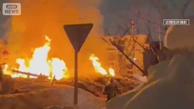 「ガスの臭いがした」との通報も　札幌・住宅街で爆発火災　5人死傷　近隣20棟に影響 1枚目