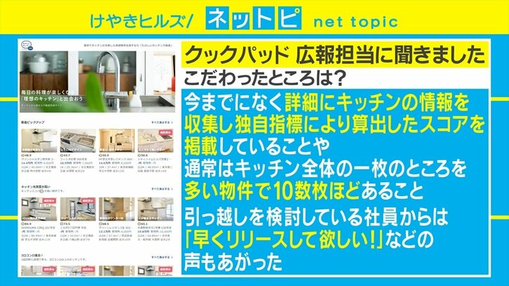 Twitterトレンド入りで話題 クックパッド、キッチン中心に部屋を探せる「たのしいキッチン不動産」を開始