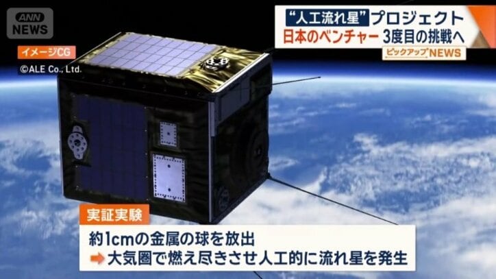 高度約400キロに人工衛星を打ち上げる