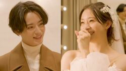 足立梨花のウェディングドレス姿に塩野瑛久「めっちゃいい」「キレイ」と大絶賛『私たち結婚しました2』第1話