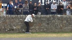 「マンガで見たことある」解説者もビックリ！？松山英樹、練習ラウンドで壁打ちショットを披露／ゴルフ・全英オープン