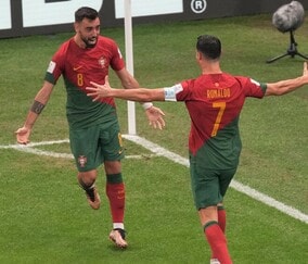 「クリスティアーノのゴールかのように祝ったよ」ポルトガルMFが話題沸騰の“神の毛”を回想！「誰が得点しようと…」【W杯】