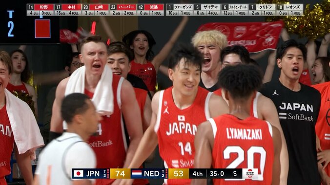 赤木剛憲かよ！ 208cm・105kg新星の“連続ハエ叩き”にアリーナ大熱狂「日本人センターでは異例」「選手も全員ブチ上がった」狩野富成が衝撃の日本代表デビュー 4枚目