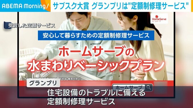 受賞した定額サービス