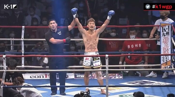 「漫画のようなダウン」ネット騒然、渾身の左フックで“79秒KO” 遅咲きの新王者・山崎の覚悟「負けたら引退しようと…」