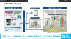 「リアルタイム混雑状況」×「プロジェクション技術」東京メトロ・シャープが実証実験 千代田線北千住駅で9日から