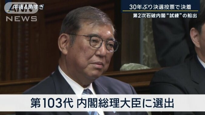 内閣総理大臣に選出