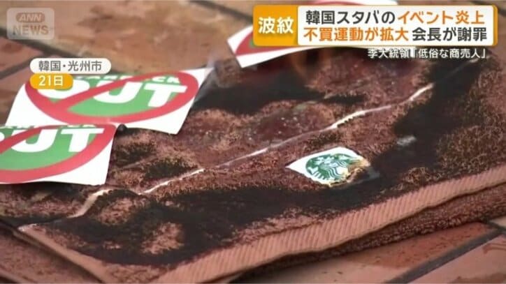燃やされるロゴマーク
