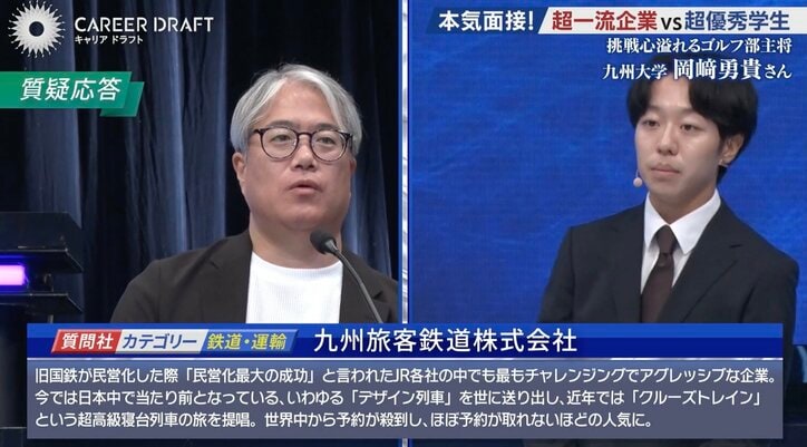 九州旅客鉄道株式会社の担当者