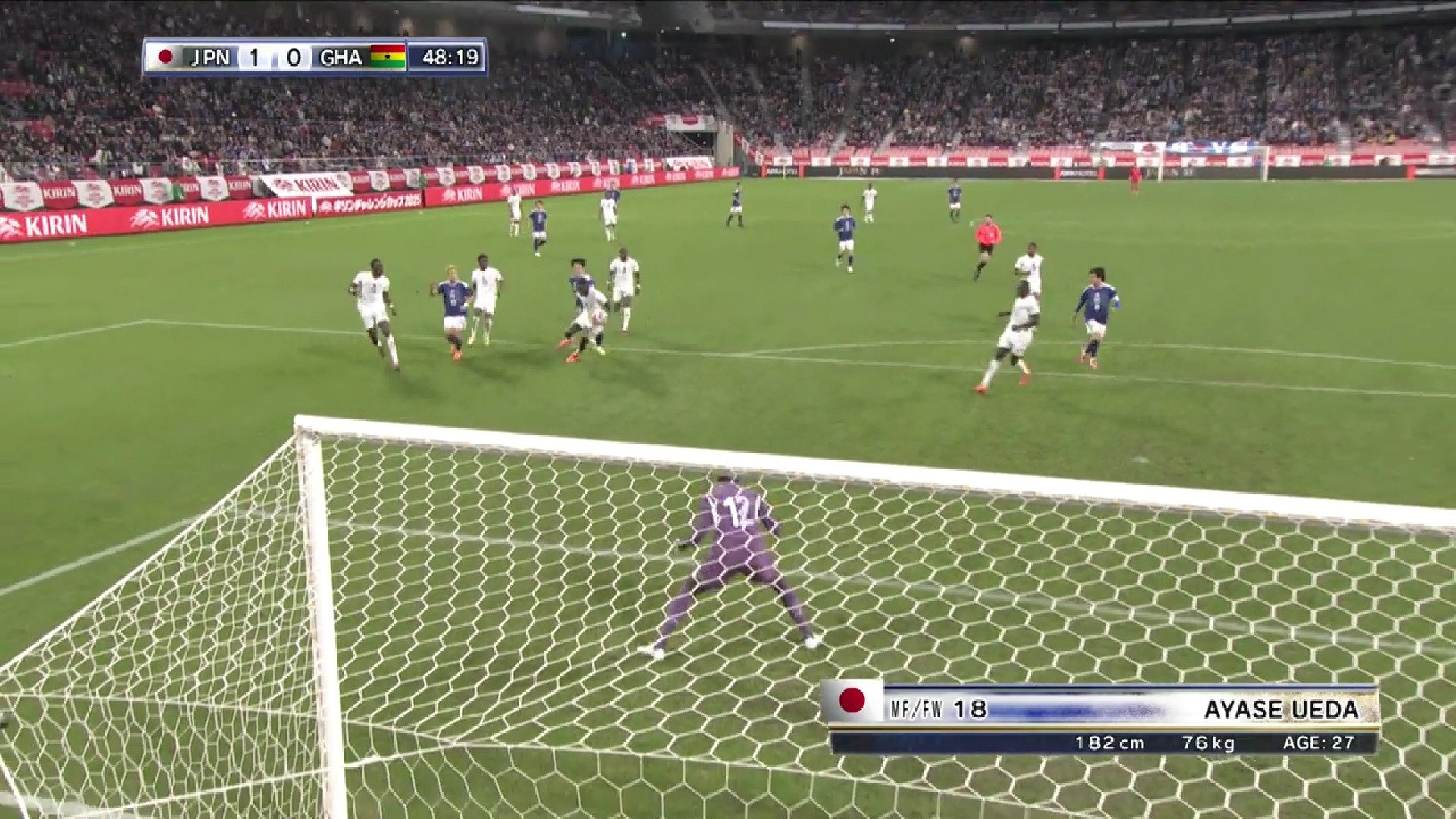 【映像】客席に飛んでいく超爆速枠外シュート