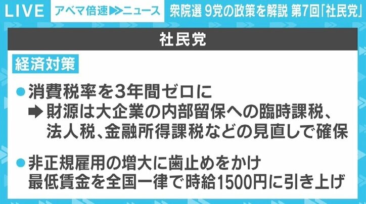 脱原発・脱炭素社会を実現へ　「安保法」「重要土地規制法」の廃止目指す 【9党の政策を解説 第8回「社民党」】