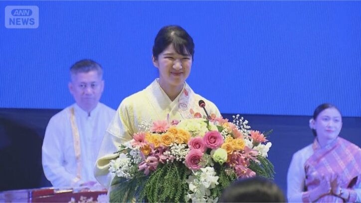 晩さん会でお言葉を述べられた