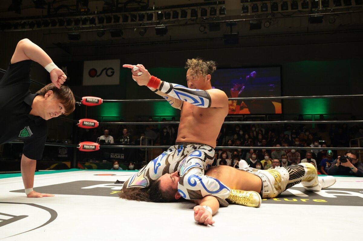 丸藤正道、GHC前哨戦でジェイク・リーに勝利 諏訪魔が乱入、拳王をKO