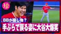 【映像】探し物が見つからず戻ってきたBBに大爆笑する大谷翔平