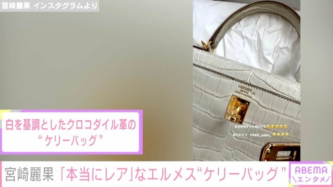 宮崎麗果、夫・黒木啓司さんから贈られたエルメス“ケリーバッグ” を公開「本当にレア」「開けてからずっと鳥肌」 2枚目