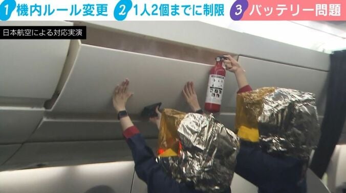 日本航空による対応実演