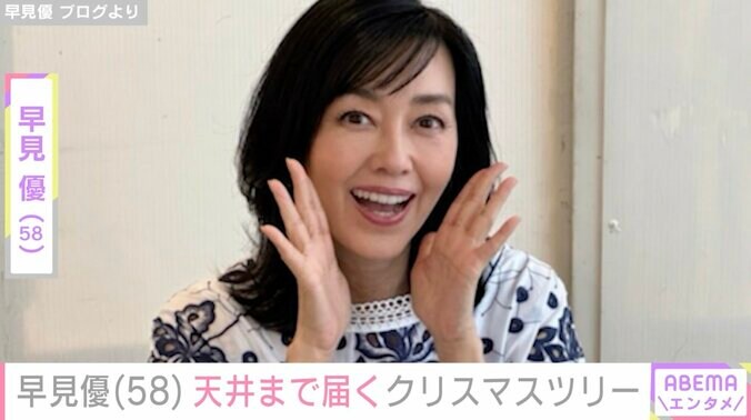 【写真・画像】早見優、自宅天井まで届く“家族の思い出が詰まった”巨大クリスマスツリー公開　1枚目