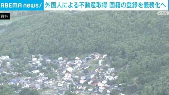 取得に国籍の届け出が必要となる森林