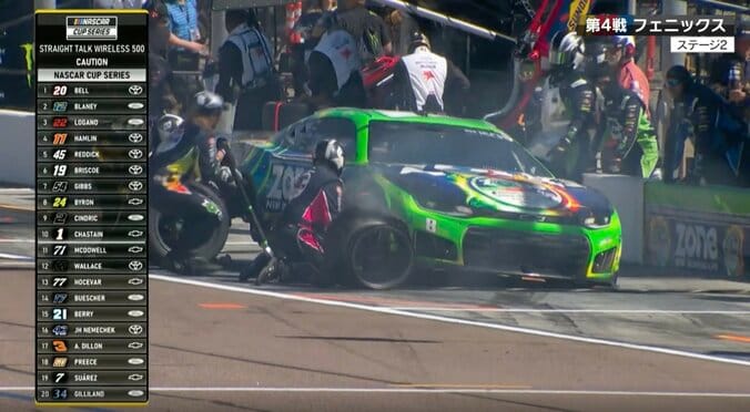 「なにこの同時多発」シボレーに相次ぐ“集団パンク”…異例の光景に中継騒然「みんな右前」「グッドイヤーさんどうなってんの？」 3枚目