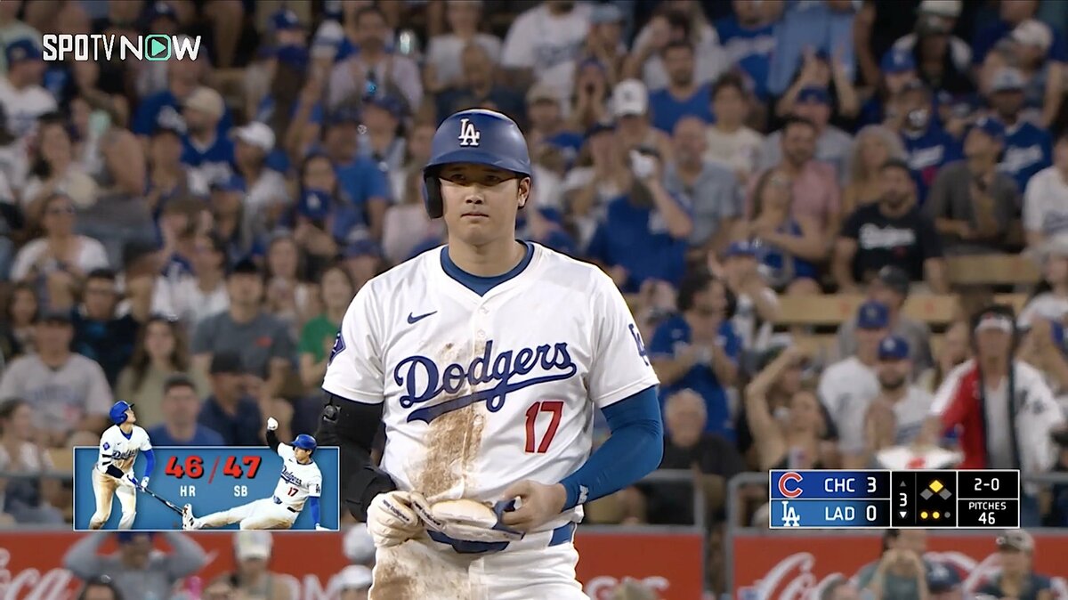 大谷翔平特集号 47号 大谷翔平、自己最多タイ46号は右翼ポール上部を通過する特大弾！「46