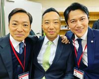 福山雅治、市川猿之助・香川照之と”スーツ姿3ショット”を披露 「龍馬伝を思い出します」の声も
