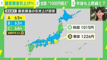 最低賃金1118円に引き上げへ… 街からは「そのまま上がっていって