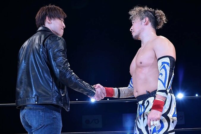 藤波辰爾、征矢学に張り手で闘魂注入「次、お前がベルトを巻くのを俺は見てる」 1・2有明でGHCヘビー級王座奪取を強烈に後押し 2枚目