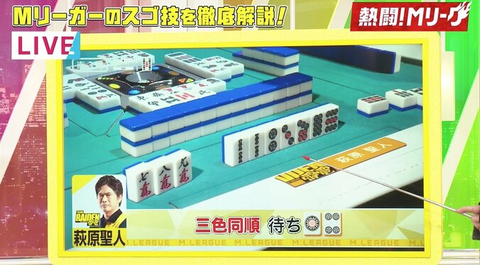 萩原聖人の冷静なプロの一打　ファイナル進出大接戦を“助演”／麻雀・Mリーグ 3枚目