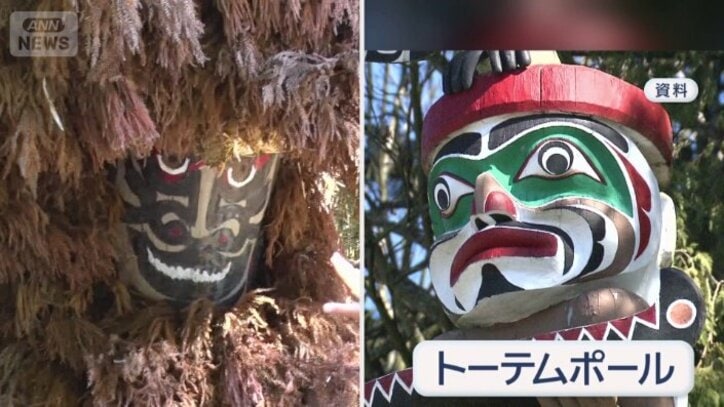 顔はトーテムポールっぽい