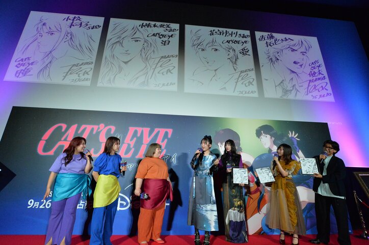[照片/图片] 配音演员们对原作者北条司先生的惊喜礼物感动不已！动画《猫眼三姐妹》上映前1、2集试映活动举行   6