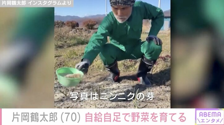 【写真・画像】“1日1食で体重45kg”片岡鶴太郎(70) 自給自足で野菜を育てる様子を公開 ヨガの浄化法ナウリも話題　2枚目