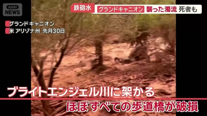 ほぼすべての歩道橋が破損