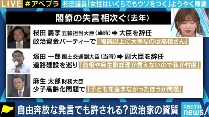 杉田水脈議員が謝罪…“失言しても当選”、政治家の思想と発言をどう考える?
