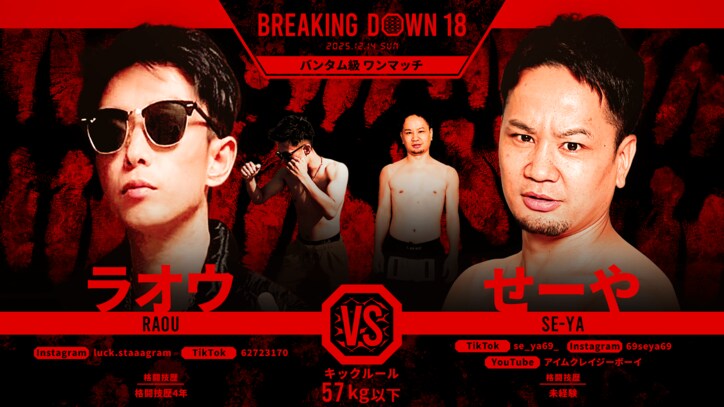【写真・画像】ブレイキングダウン18（Breaking Down18）試合速報・対戦カード・大会情報　2枚目