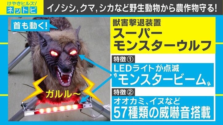 害獣対策ロボットが「怖すぎる」と話題、切り札に“人の声”も