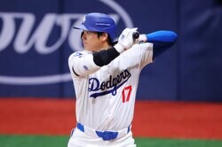 大谷翔平に待望の今季1号特大弾！ ドジャースは4連勝　開幕から9試合連続5得点以上と記録更新も