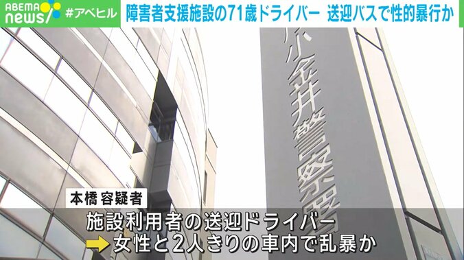 障害者支援施設のドライバー、送迎車内で性的暴行か