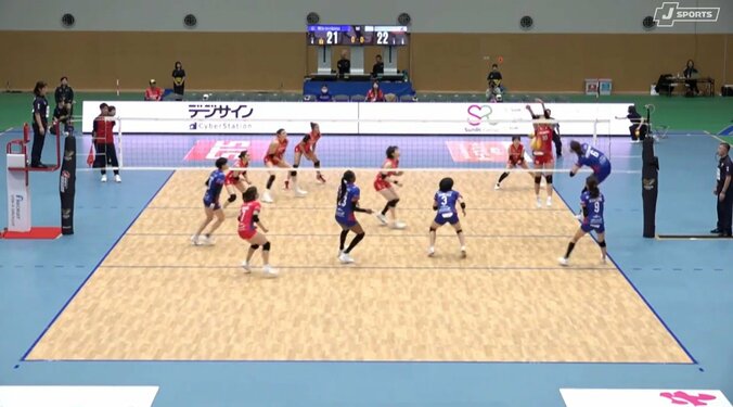 見事なブロック