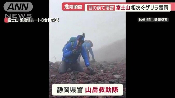 ゲリラ雷雨による天気の急変