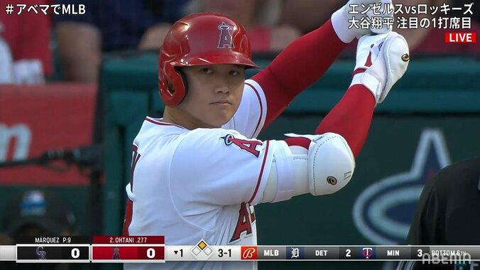 大谷翔平、初回からタイムリー バット折れてもシフト切り裂く強烈打球にファン「ジエンゴ神」「カン戻ってきた」 1枚目