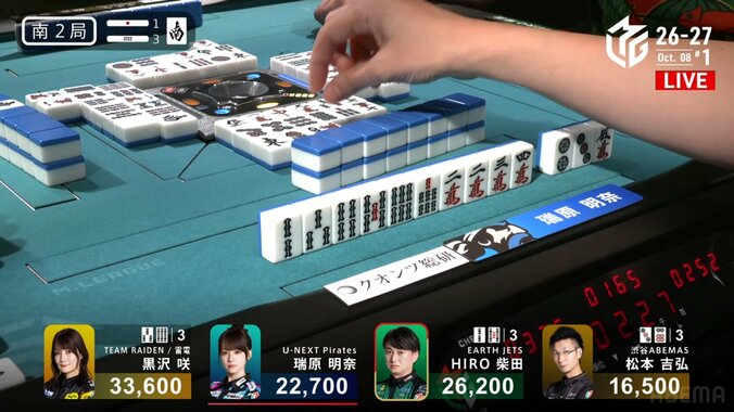 一切かぶりなし！4人が両面テンパイ、待ちがバラバラの珍事